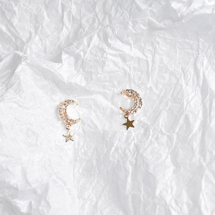 LVS-C33EH140--Moon-Stud-Earrings-For-Women-Korean-Gold-Earrings-Set-Jewelry-Accessories-1