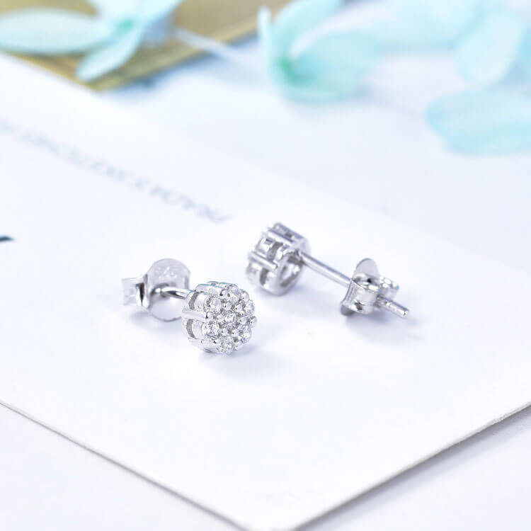 POL-PESS0466-4.5M---Sterling-Silver-AAA-Cubic-Zirconia-Flower-Designed-Stud-Earrings--3