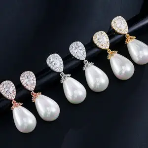 Pearl Earring Wedding Zircon Earrings Women Jewelry