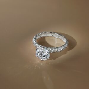 Celeste Rope Solitaire 2ct Moissanite, 925 Silver Ring