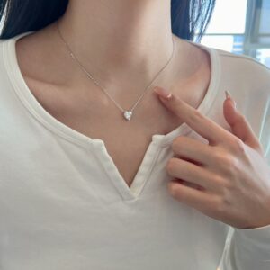 Amara Heart 2ct Moissanite Necklace