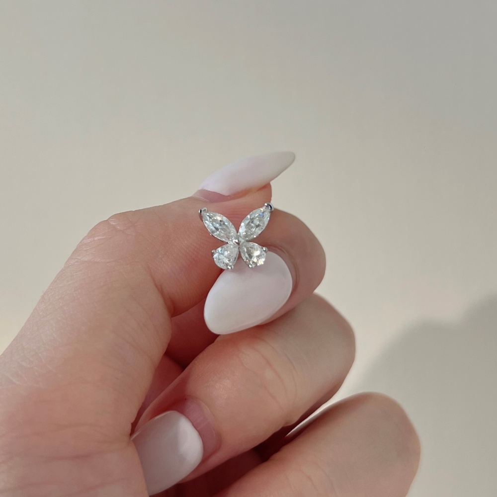 Selena Butterfly 2,4ct Moissanite Stud Earrings