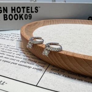 Aurora Moissanite Huggie Hoop Earrings