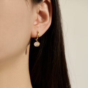 Vivienne Oval 3ct Moissanite 18k Gold-plated Huggie Earrings