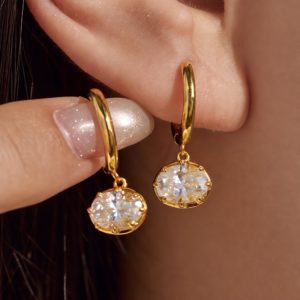 Vivienne Oval 3ct Moissanite Earrings